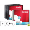 CD-R IMATION CAPACIDAD 700MB DURACION 80MIN VELOCIDAD 52X SUPERFICIE IMPRIMIBLE CAJA SLIM -1 UNIDAD-