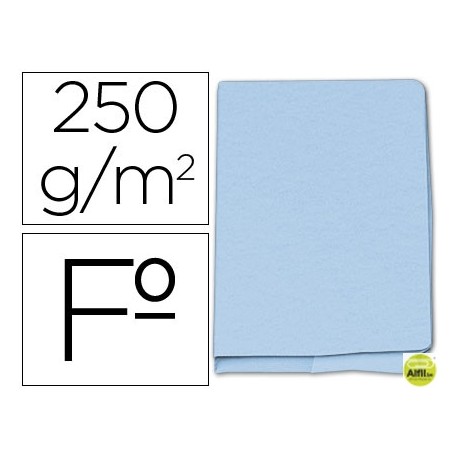 SUBCARPETA CARTULINA GIO FOLIOPOCKET AZUL CON BOLSA Y SOLAPA