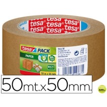 CINTA ADHESIVA TESA PAPEL COLOR KRAFT 50MTX50MM PARA EMBALAJE