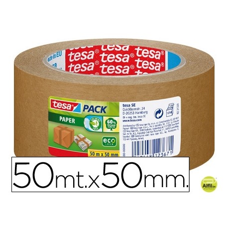 CINTA ADHESIVA TESA PAPEL COLOR KRAFT 50MTX50MM PARA EMBALAJE
