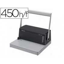 ENCUADERNADORA PARA ESPIRAL FELLOWES ESP-100 5:1 PERFORA 20 HOJAS TAMAÑO A4 ENCUADERNA 450H INCLUYE