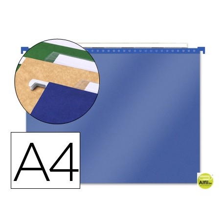 CARPETA COLGANTE F-PARPERFLOW POLIPROPILENO AZUL TRANSPARENTE