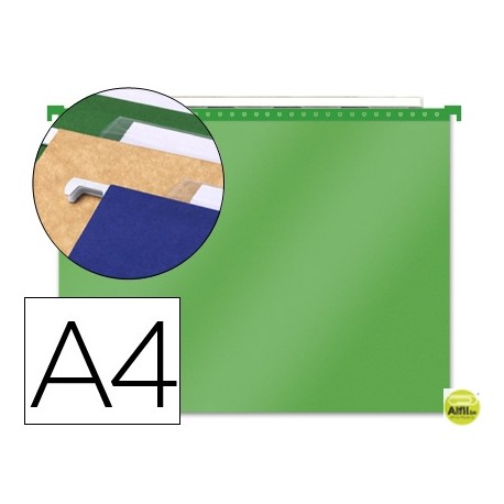 CARPETA COLGANTE F-PARPERFLOW POLIPROPILENO VERDE TRANSPARENTE
