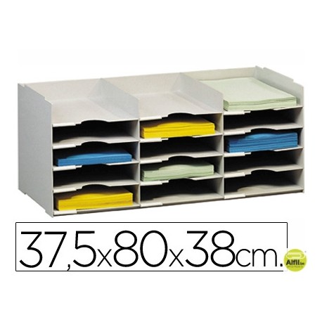 ARCHIVADOR FAST-PAPERFLOW BLOQUES SOBREPONIBLES GRIS 15 CASILLAS DIN A4