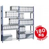 ESTANTERIA FAST-PAPERFLOW METALICA AZUL 5 ESTANTES GRIS 180KG POR ESTANTE 900KG POR MODULO 200X100X3