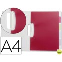 CARPETA BEAUTONE DOSSIER PINZA LATERAL POLIPROPILENO DIN A4 TRANSPARENTE CON SEPARADORES