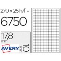 ETIQUETA ADHESIVA AVERY TAMAÑO 17.8X10 MM REMOVIBLE PAQUETE DE 25 HOJAS