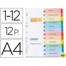 SEPARADOR AVERY IMPRIMIBLES DIN A4 12 SEPARADORES NUMERICOS