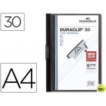 CARPETA DURACLIP DOSSIER PINZA LATERAL NEGRO CAPACIDAD 30 HOJAS