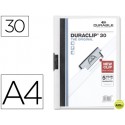 CARPETA DURACLIP DOSSIER PINZA LATERAL BLANCO CAPACIDAD 30 HOJAS