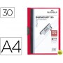 CARPETA DURACLIP DOSSIER PINZA LATERAL ROJO CAPACIDAD 30 HOJAS