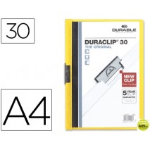 CARPETA DURACLIP DOSSIER PINZA LATERAL AMARILLO CAPACIDAD 30 HOJAS