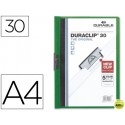 CARPETA DURACLIP DOSSIER PINZA LATERAL VERDE CAPACIDAD 30 HOJAS
