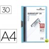 CARPETA DURACLIP DOSSIER PINZA LATERAL AZUL CAPACIDAD 30 HOJAS