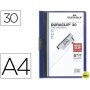 CARPETA DURACLIP DOSSIER PINZA LATERAL AZUL OSCURO CAPACIDAD 30 HOJAS