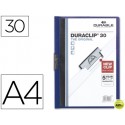 CARPETA DURACLIP DOSSIER PINZA LATERAL AZUL OSCURO CAPACIDAD 30 HOJAS