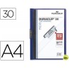 CARPETA DURACLIP DOSSIER PINZA LATERAL AZUL OSCURO CAPACIDAD 30 HOJAS
