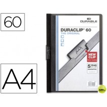 CARPETA DURACLIP DOSSIER PINZA LATERAL NEGRO CAPACIDAD 60 HOJAS
