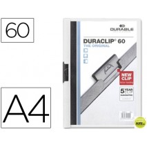 CARPETA DURACLIP DOSSIER PINZA LATERAL BLANCO CAPACIDAD 60 HOJAS