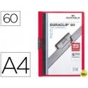 CARPETA DURACLIP DOSSIER PINZA LATERAL ROJO CAPACIDAD 60 HOJAS