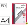 CARPETA DURACLIP DOSSIER PINZA LATERAL ROJO CAPACIDAD 60 HOJAS