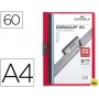 CARPETA DURACLIP DOSSIER PINZA LATERAL ROJO CAPACIDAD 60 HOJAS