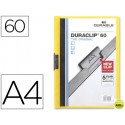 CARPETA DURACLIP DOSSIER PINZA LATERAL AMARILLO CAPACIDAD 60 HOJAS