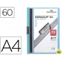 CARPETA DURACLIP DOSSIER PINZA LATERAL AZUL CAPACIDAD 60 HOJAS