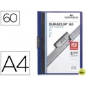 CARPETA DURACLIP DOSSIER PINZA LATERAL AZUL OSCURO CAPACIDAD 60 HOJAS