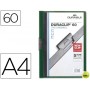CARPETA DURACLIP DOSSIER PINZA LATERAL VERDE OSCURO CAPACIDAD 60 HOJAS