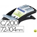 TARJETERO DURACLIP VISIFIX NEGRO 100 FUNDAS PARA 200 TARJETAS TAMAÑO 72X104 MM INCLUYE SEPARADOR AZ