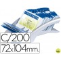 TARJETERO DURACLIP VISIFIX PLATA 100 FUNDAS PARA 200 TARJETAS TAMAÑO 72X104 MM INCLUYE SEPARADOR AZ