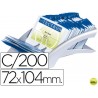 TARJETERO DURACLIP VISIFIX PLATA 100 FUNDAS PARA 200 TARJETAS TAMAÑO 72X104 MM INCLUYE SEPARADOR AZ