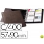 TARJETERO DURACLIP VISIFIX MARRON 20 FUNDAS PARA 400 TARJETAS TAMAÑO DIN A4 INCLUYE 12 SEPARADORES