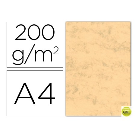 CARTULINA MARMOLEADA DIN A4 200 GR. OCRE