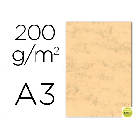 CARTULINA MARMOLEADA DIN A3 200 GR. OCRE