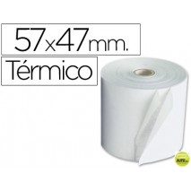 ROLLO SUMADORA TERMICO Q-CONNECT 57 MM ANCHO X 47MM DIAMETRO PARA MAQUINAS TARJETAS DE CREDITOS