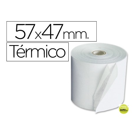 ROLLO SUMADORA TERMICO Q-CONNECT 57 MM ANCHO X 47MM DIAMETRO PARA MAQUINAS TARJETAS DE CREDITOS