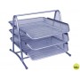 BANDEJA SOBREMESA METALICA Q-CONNECT KF00822 REJILLA PLATA 3 BANDEJAS MOVIBLES 350X278X2758 MM
