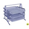 BANDEJA SOBREMESA METALICA Q-CONNECT KF00822 REJILLA PLATA 3 BANDEJAS MOVIBLES 350X278X2758 MM