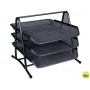 BANDEJA SOBREMESA Q-CONNECT METALICA KF-00823 REJILLA NEGRA -3 NIVELES 350X278X275 MM