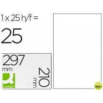 ETIQUETA ADHESIVA Q-CONNECT KF00232 -TAMAÑO DIN A4 -PARA LASER -TRANSPARENTE -CAJA CON 25 HOJAS DIN-