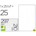 ETIQUETA ADHESIVA Q-CONNECT KF00232 -TAMAÑO DIN A4 -PARA LASER -TRANSPARENTE -CAJA CON 25 HOJAS DIN-