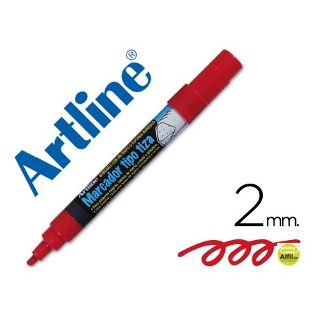 ROTULADOR ARTLINE PIZARRA VERDE NEGRA EPW-4-RO COLOR ROJO BOLSA DE 4 ROTULADORES