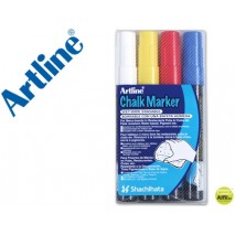 ROTULADOR ARTLINE PIZARRA VERDE NEGRA EPW-4-ST COLORES SURTIDOS BOLSA DE 4 ROTULADORES