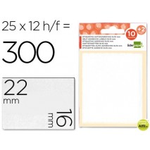 ETIQUETAS LIDERPAPEL SOBRE DE 10 H. + 2 H. OBSEQUIO 16X22 MM -25 UNIDADES POR HOJA