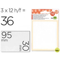 ETIQUETAS LIDERPAPEL SOBRE DE 10 H. + 2 H. OBSEQUIO 30X95 MM 2 UNIDADES POR HOJA