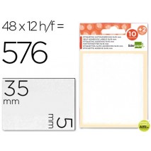 ETIQUETAS LIDERPAPEL SOBRE DE 10 H. + 2 H. OBSEQUIO 5X35 MM -36 UNIDADES POR HOJA