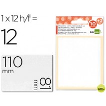 ETIQUETAS LIDERPAPEL SOBRE DE 10 H. + 2 H. OBSEQUIO 81X110 MM 1 UNIDAD POR HOJA