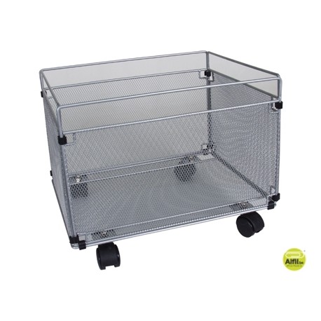 CARRITO PARA CARPETAS COLGANTEQ-CONNECT KF00830 REJILLA PLATA CON RUEDAS METALICO -380X325X300 FOLIO